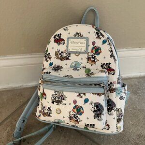 Loungefly Disney Parks Mickey & Minnie's Runaway Railway Mini Backpack Purse